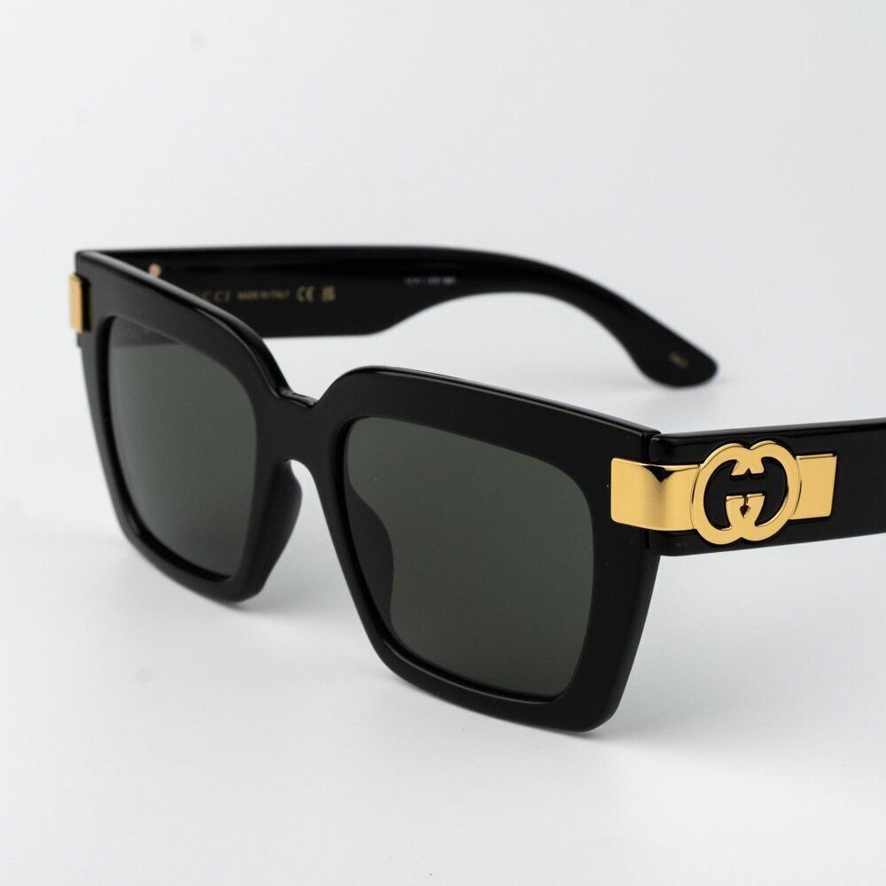 Gucci Women Sunglasses Black Grey Square GG1689S 001 NEW AUTHENTIC - Picture 10 of 16